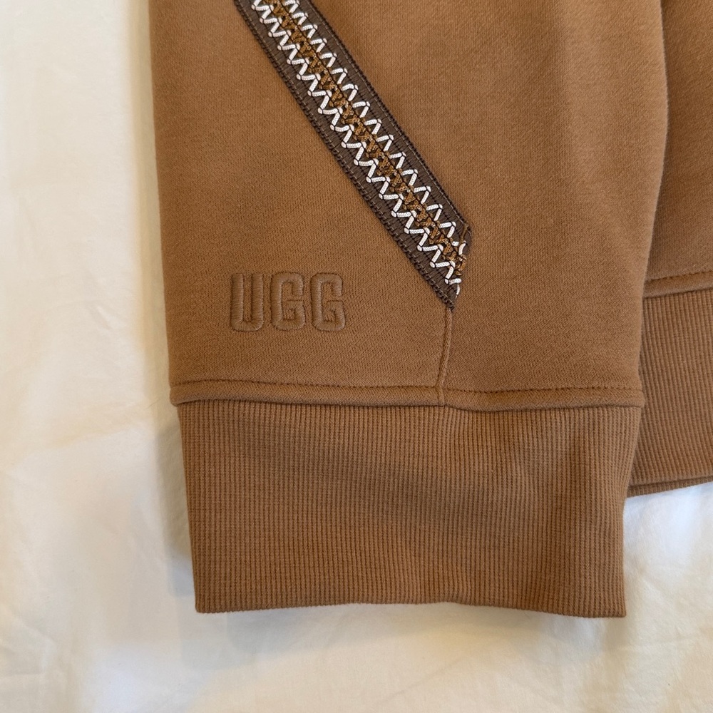 NWT UGGbraid Tasman Pull-On Hoodie In Chestnut Size Medium - Picture 13 of 16